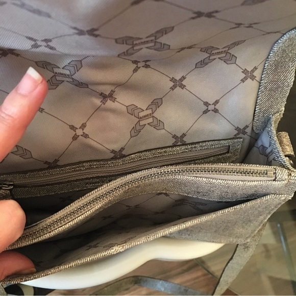 𝅺aimee Kestenberg On The Rocks Brushed Metallic Crossbody Bag - Picture 7 of 9